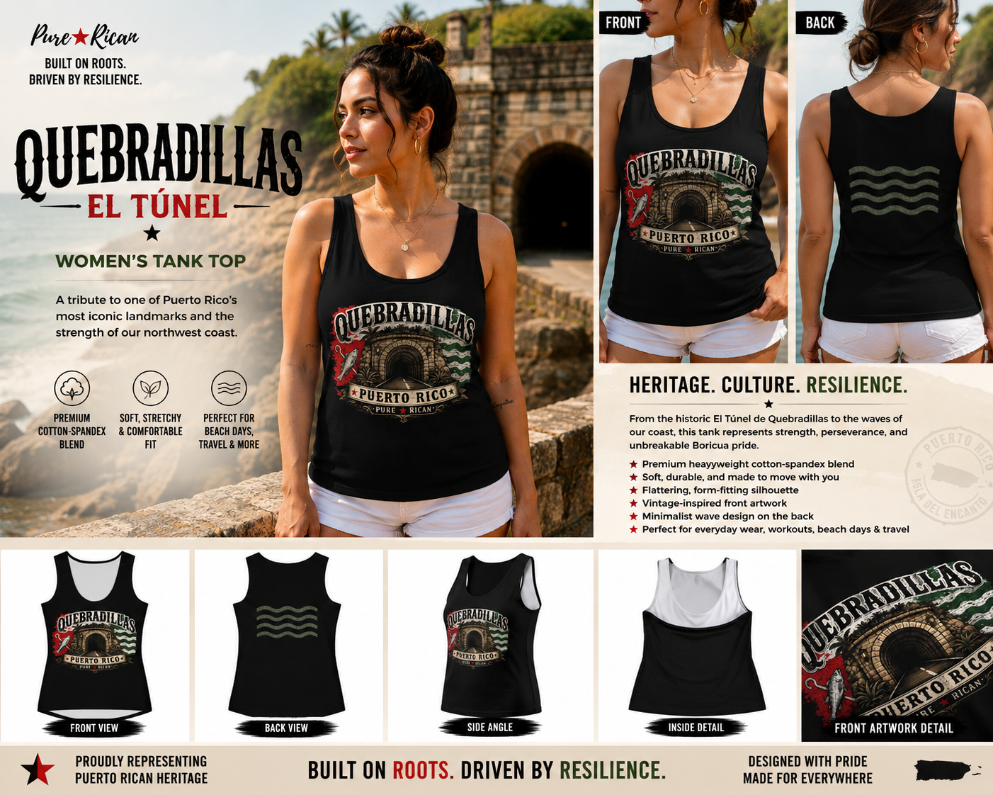 Pure⭐️Rican Quebradillas El Túnel Women’s Tank Top