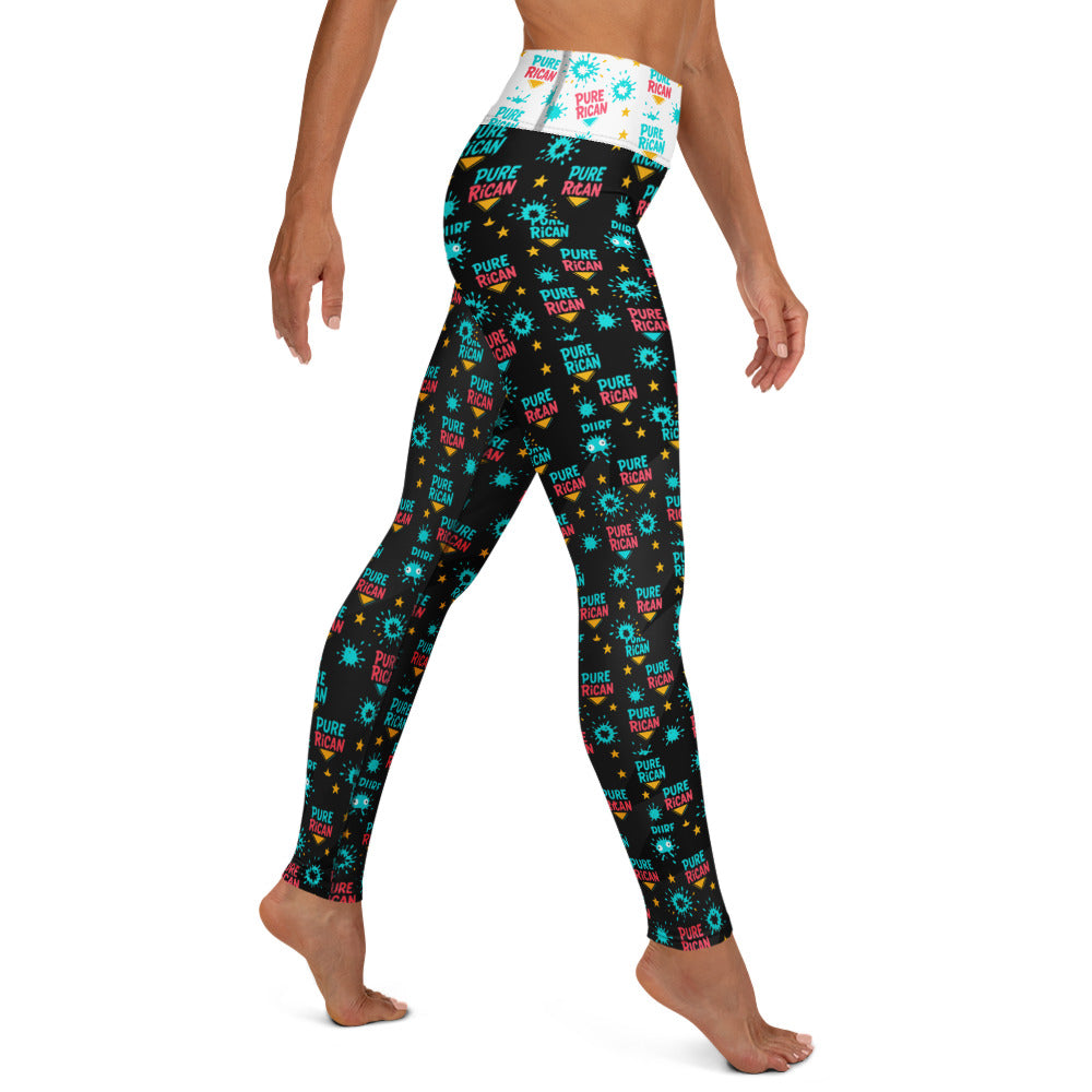 Pure⭐️Rican Color Burst yoga leggings right side view – island-inspired athletic leggings