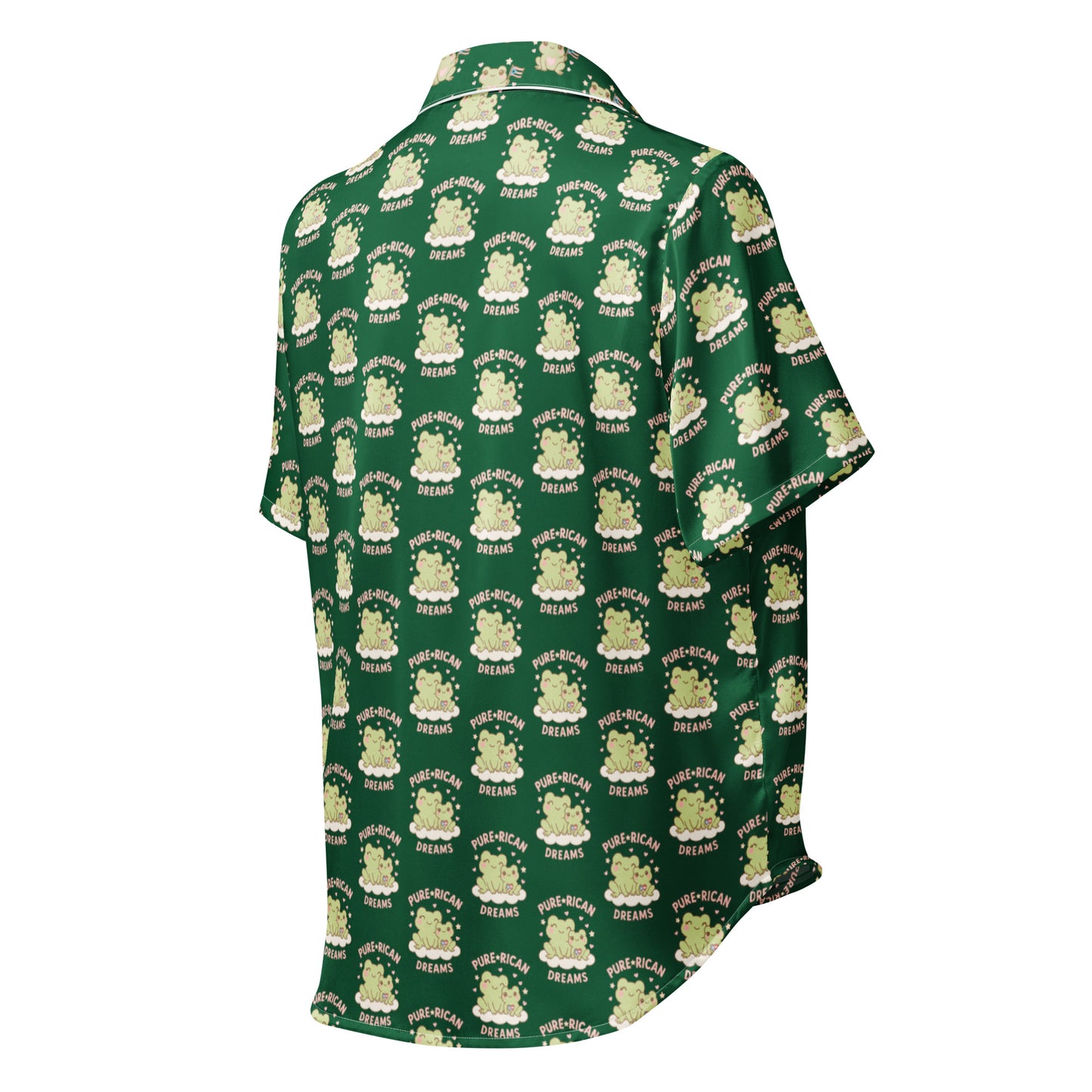 Pure⭐️Rican Mommy and Baby Dreamy forest green short sleeve pajama top designed for matching mother and baby sleepwear