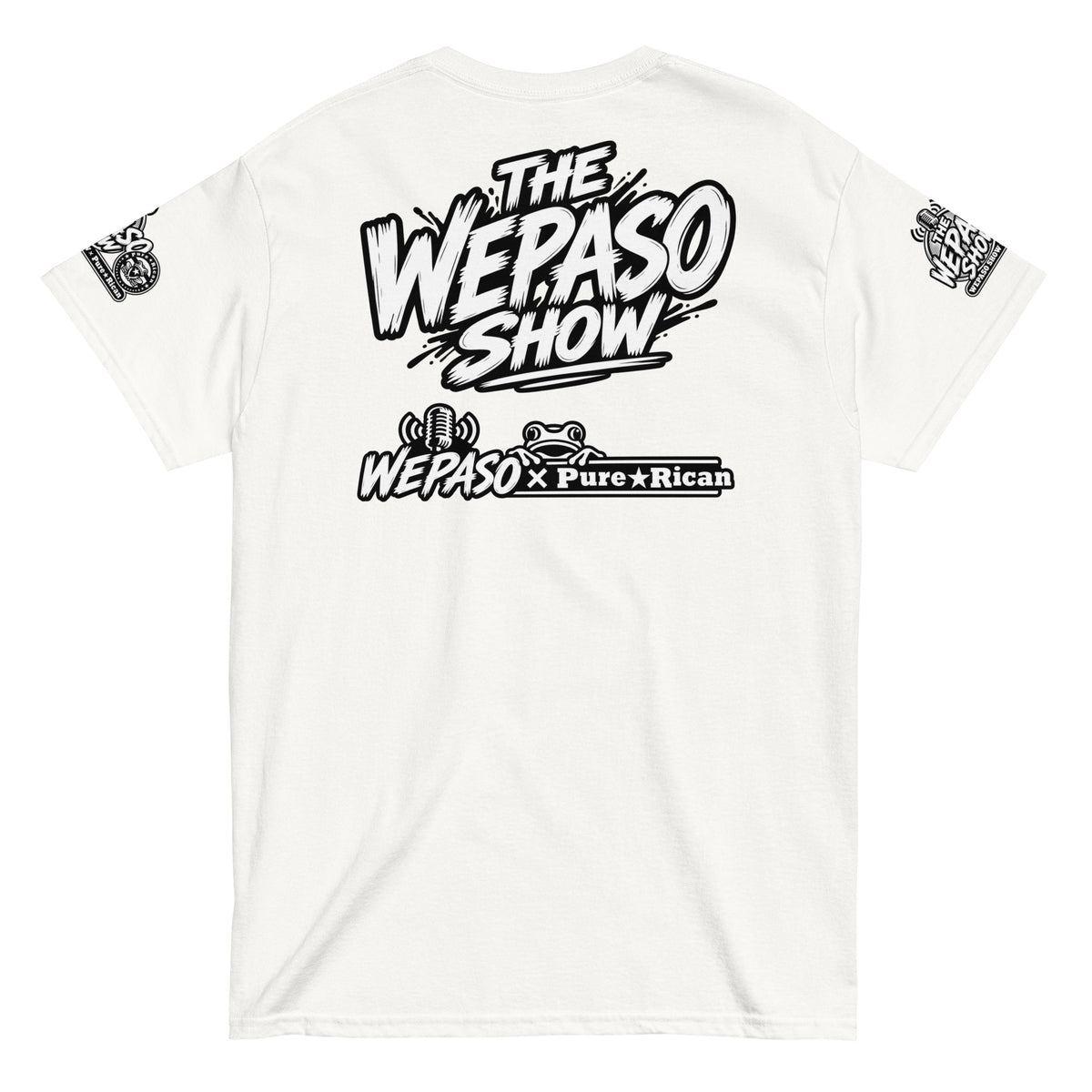 Pure⭐️Rican x The WePaso Show Collaboration Tee in White, rear product view