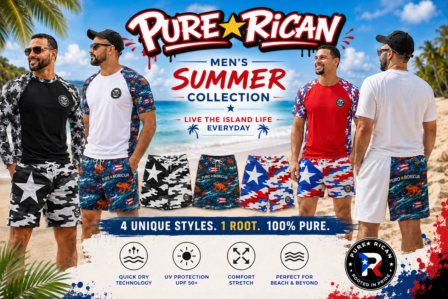 Pure⭐️Rican Men’s Summer Collection