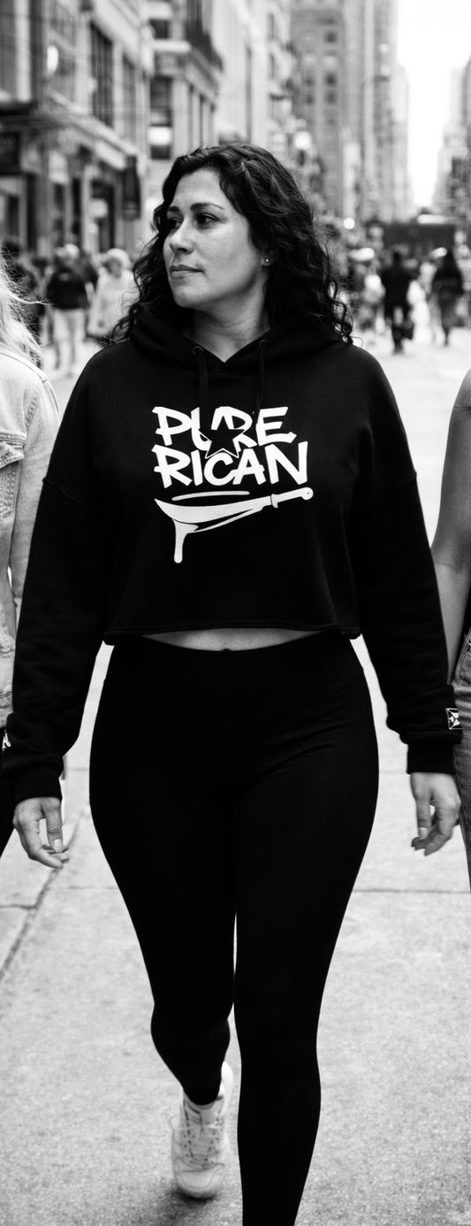 Pure⭐️Rican Machete Drip Women’s Crop Hoodie Edition