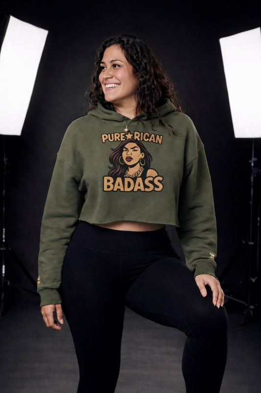 Pure⭐️Rican Badass Women’s Crop Hoodie Edition