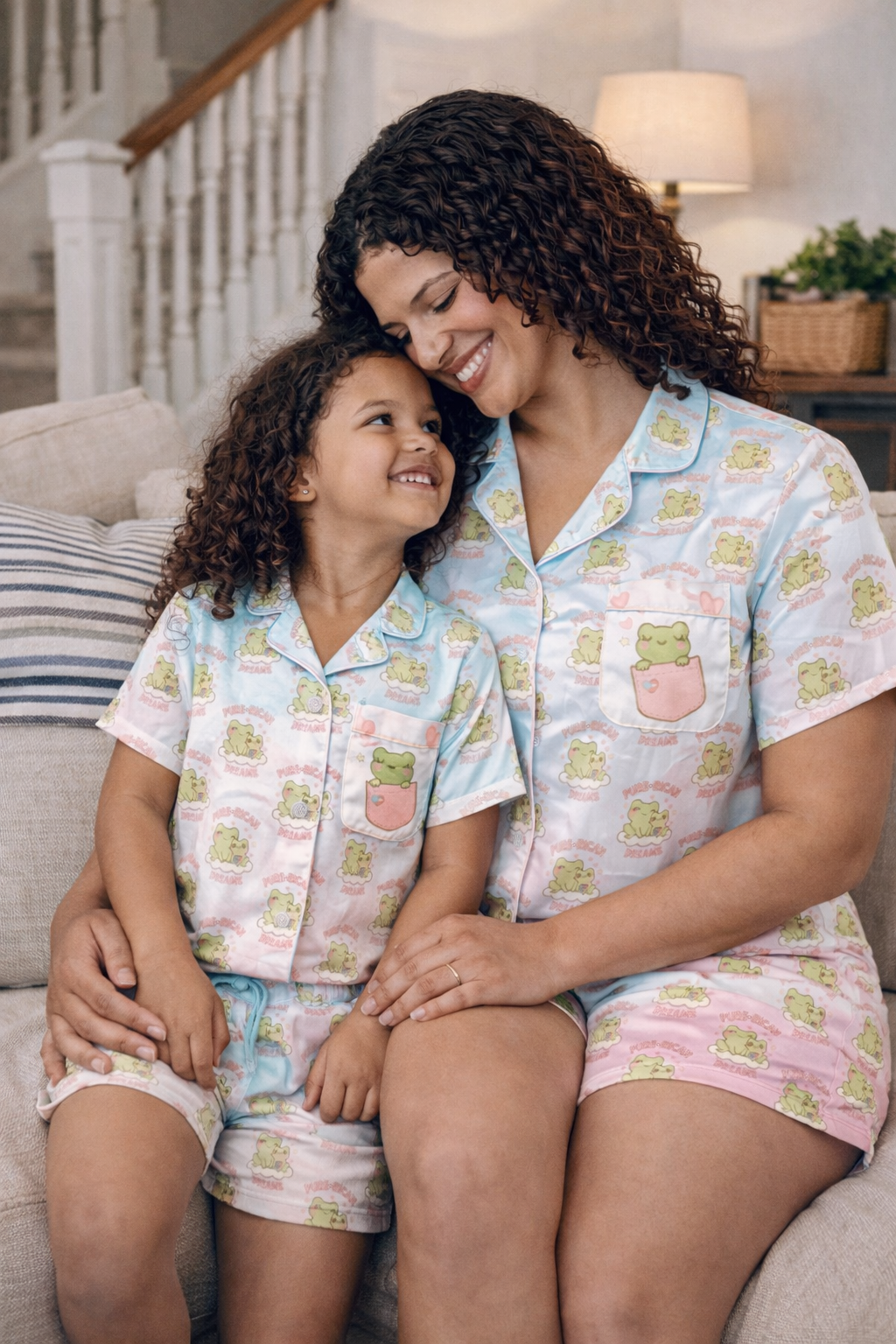 Pure⭐️Rican Mommy and Baby Dreamy All-over print pajama shorts Edition