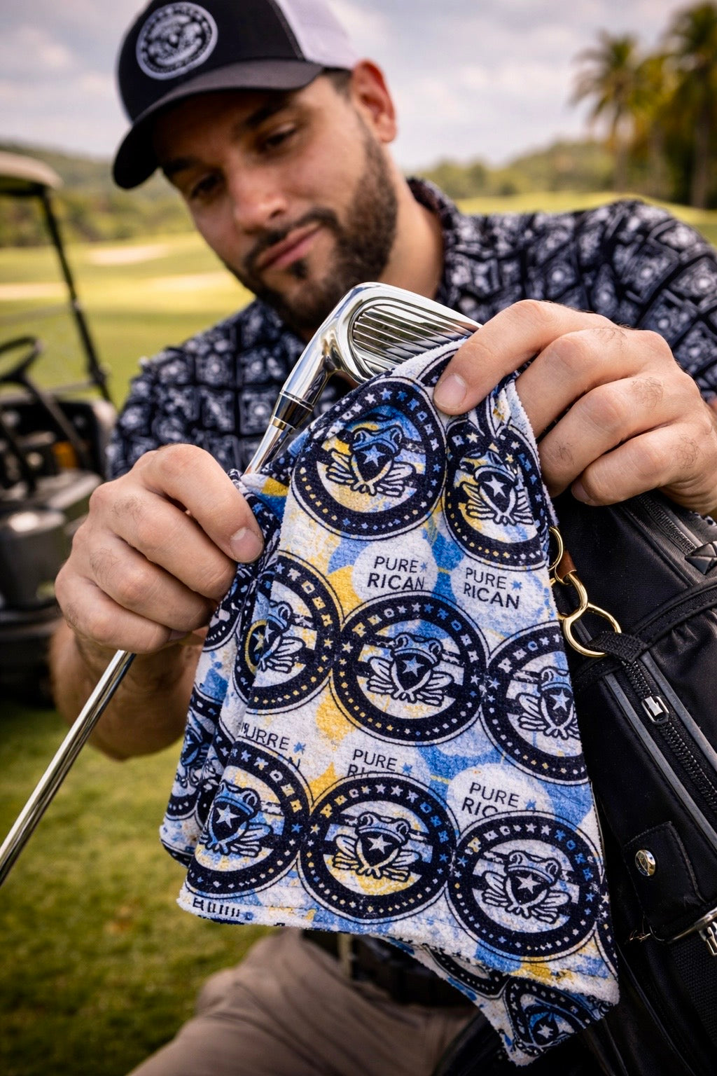 Pure⭐️Rican Original Logo All-Over Print Golf Towel