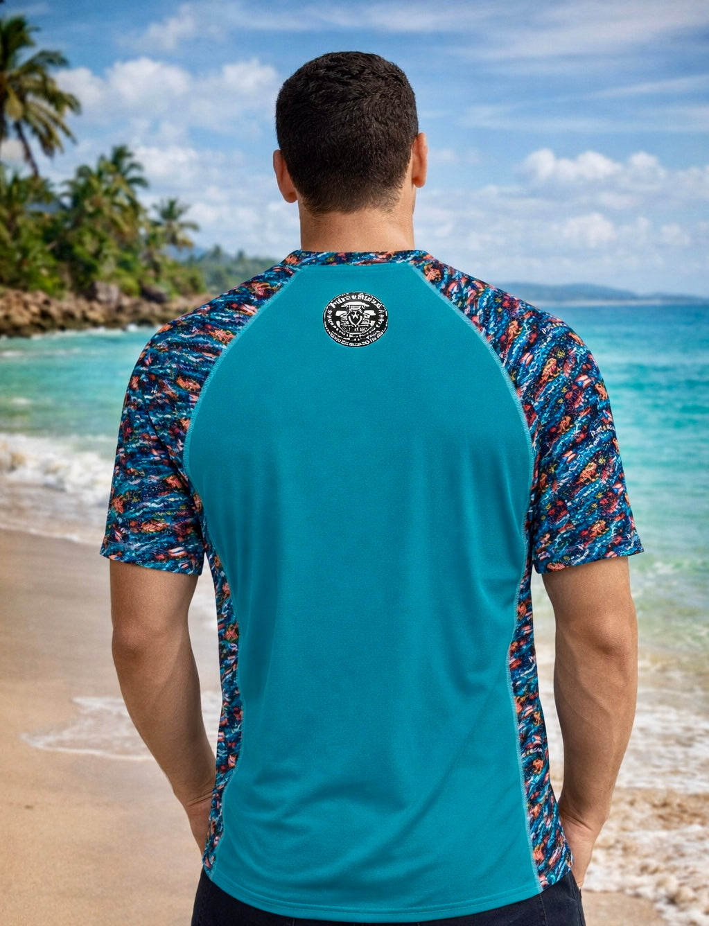 Costa Rica Rash Guard Pure⭐️Rican Coquí Wave Rash Guard – Teal Performance Swim Shirt | UV ...