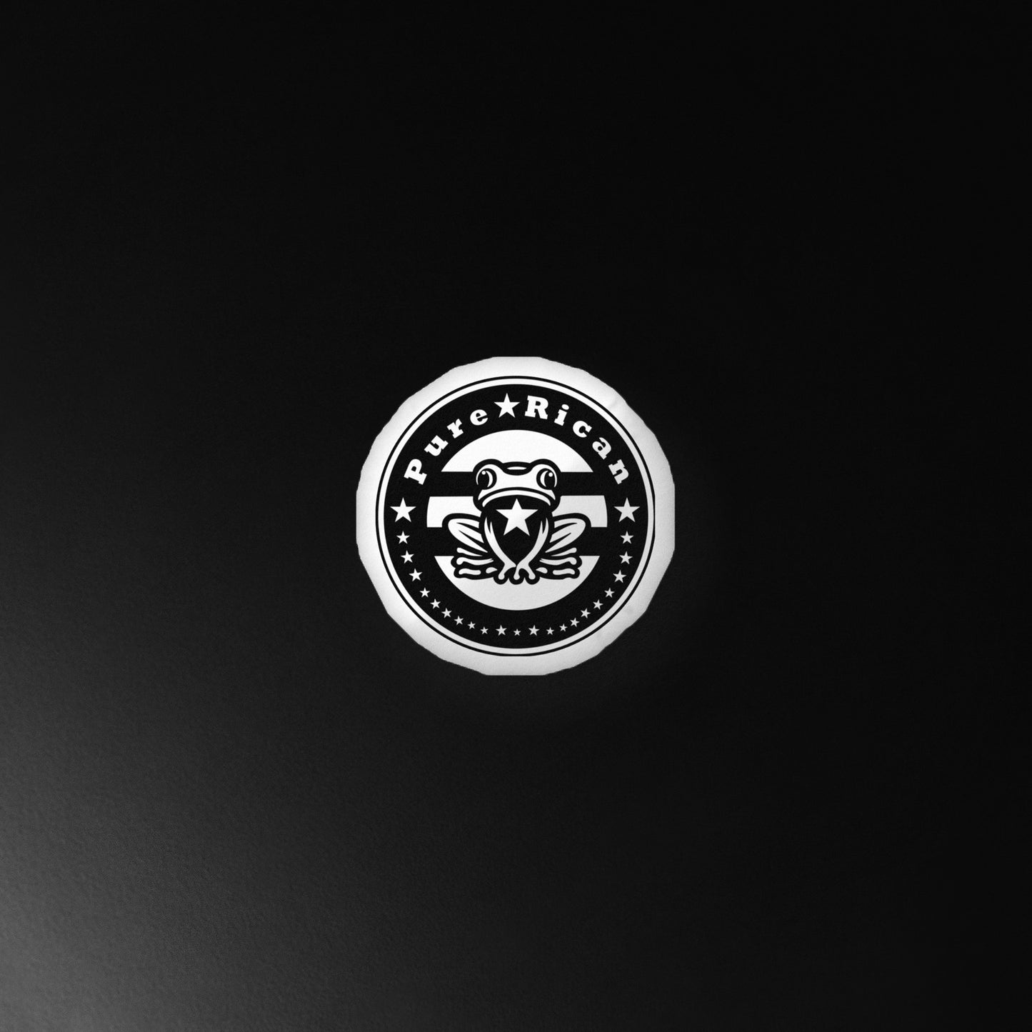 Close-up of Pure⭐️Rican Sapo Concho shaped pillow stitching and design