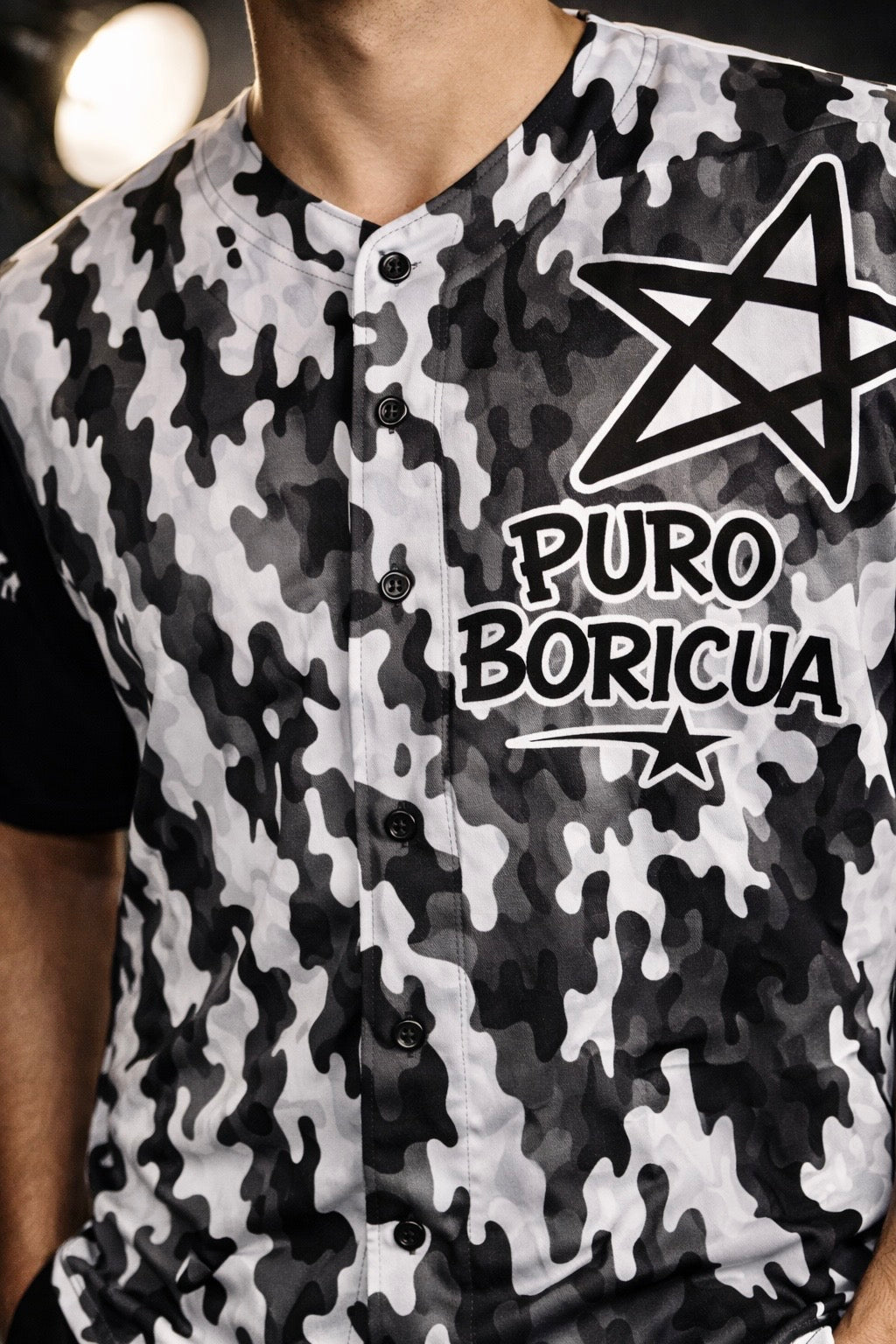 PURO BORICUA™ Star Logo Graphic – Black & White Edition