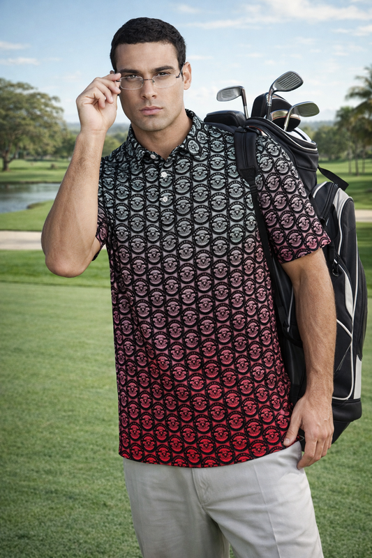 Pure⭐️Rican Signature Polo – Borinqué́n Sunset Fade