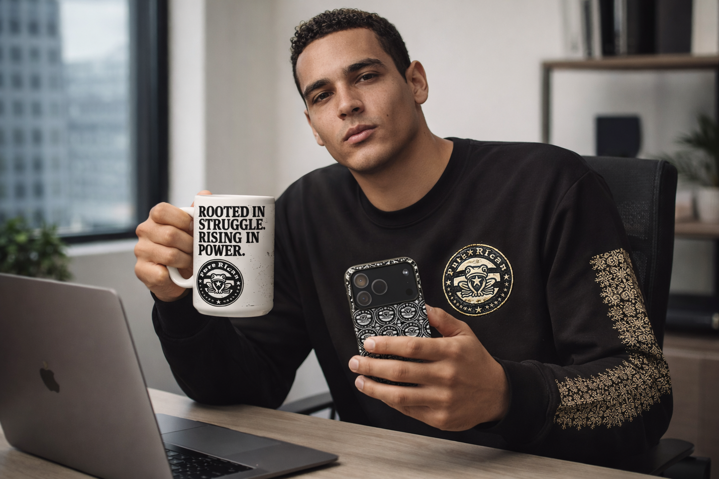 Pure⭐️Rican Sapo Concho All-Over Logo Phone Case MagSafe tough