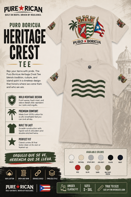 Pure⭐️Rican El Pueblo de Quebradillas Heritage Crest Tee | Puerto Rican Pride Unisex Cotton T-Shirt