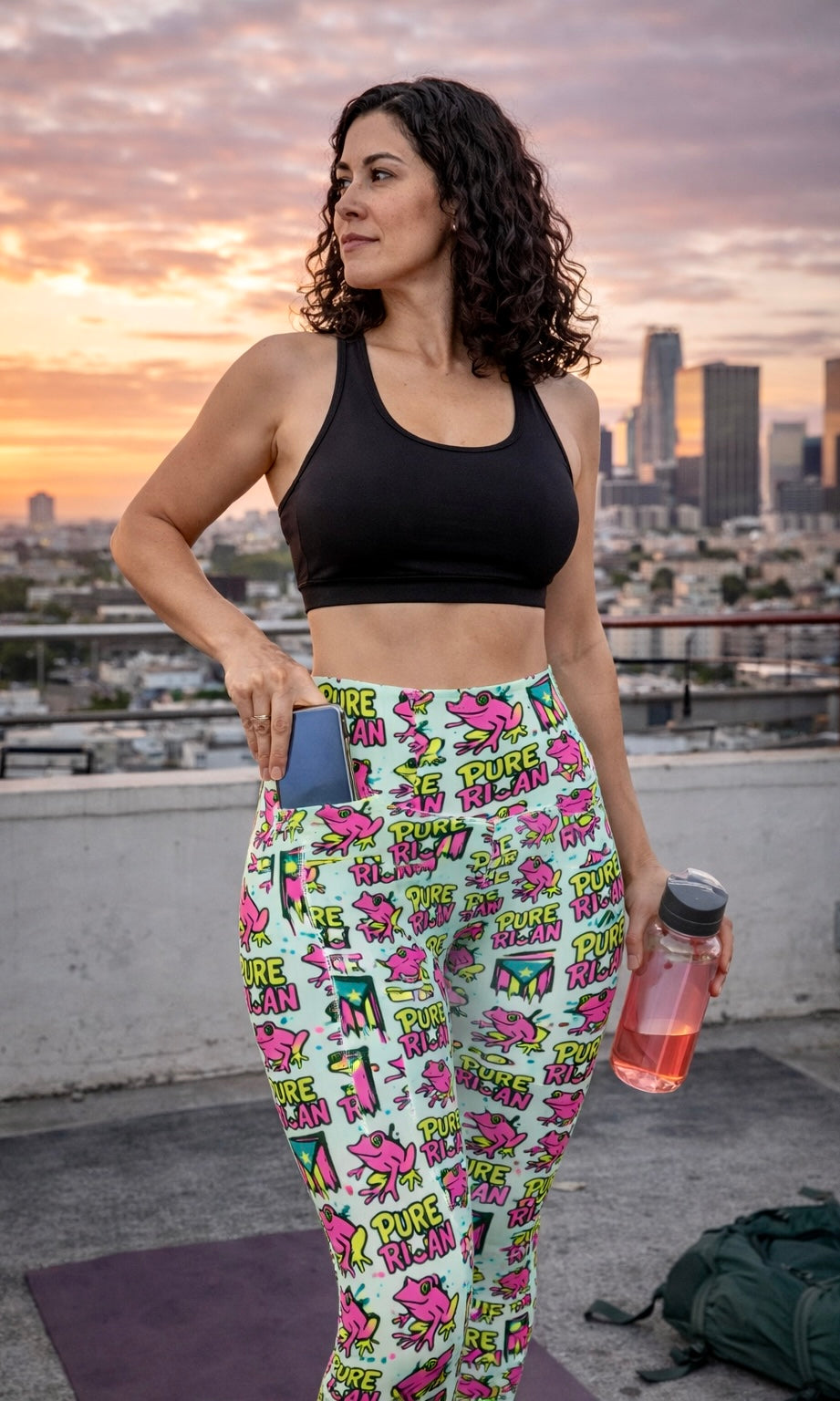 Pure⭐️Rican All Over Print Women's Leggings with pockets Edition