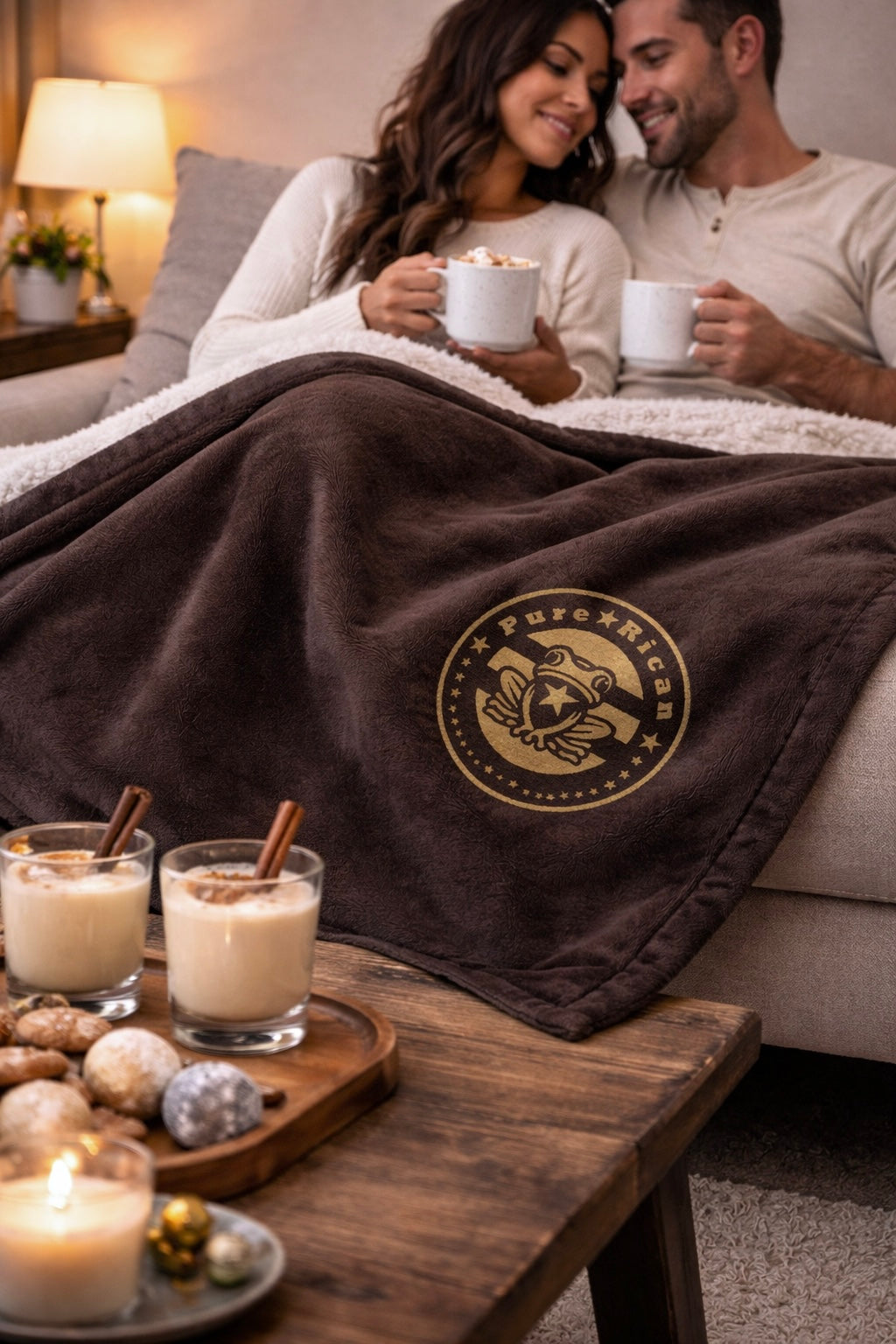 Pure⭐️Rican Premium Sherpa Blanket – Embroidered OG Logo