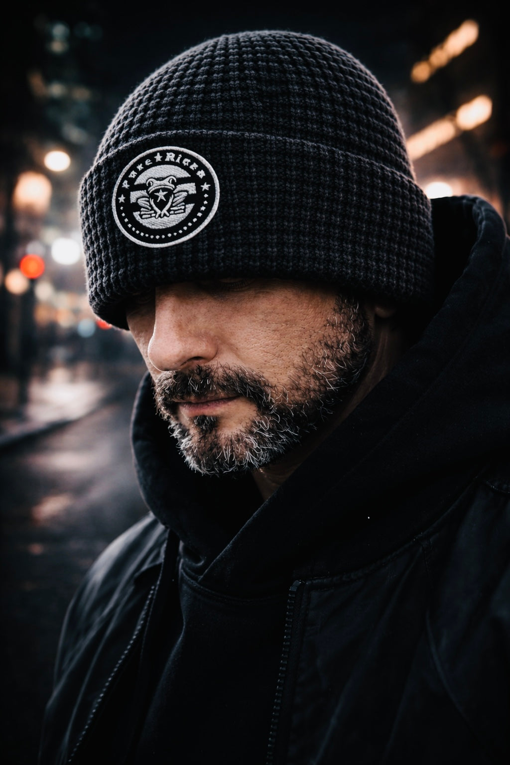 Pure⭐️Rican OG Logo Waffle Scully Beanie