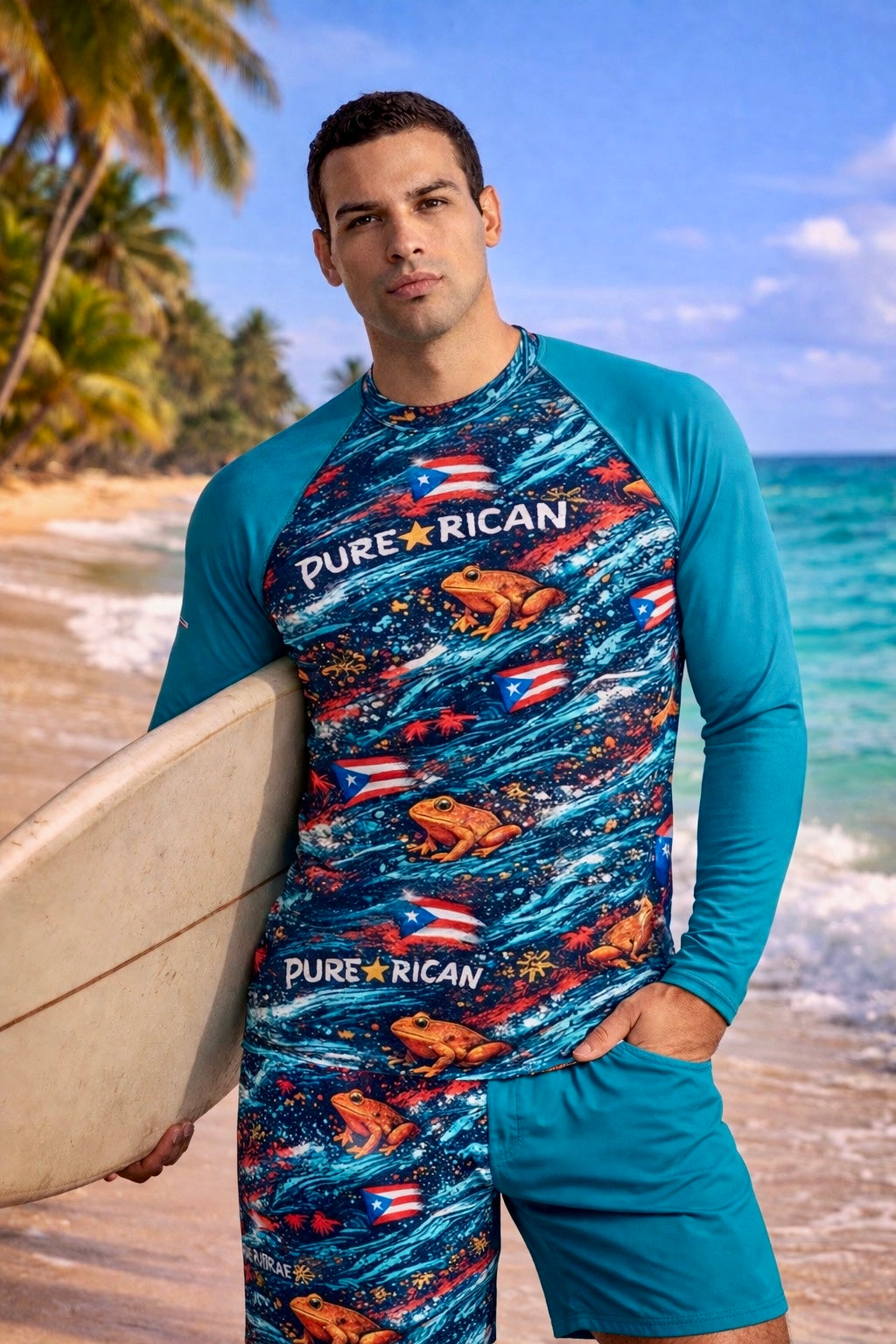 Pure⭐️Rican Coquí Wave Rash Guard | Puerto Rican Swim & Performance ...