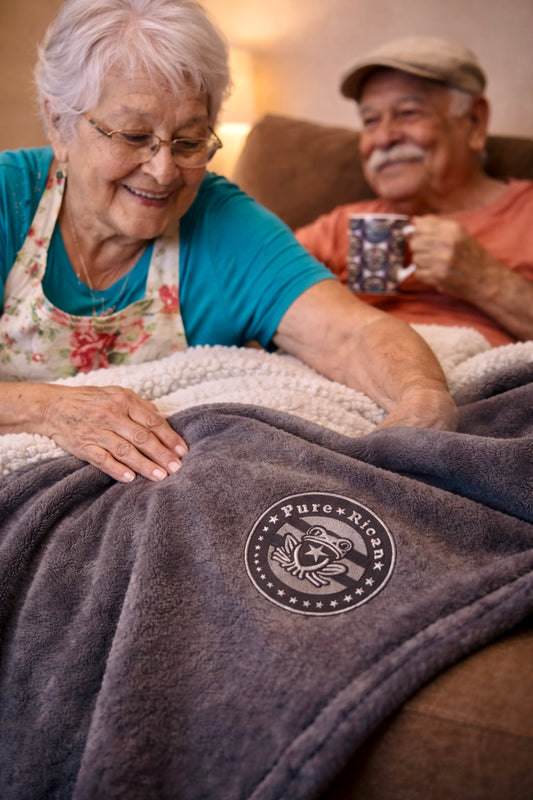 Pure⭐️Rican Premium Sherpa Blanket – Embroidered OG Logo