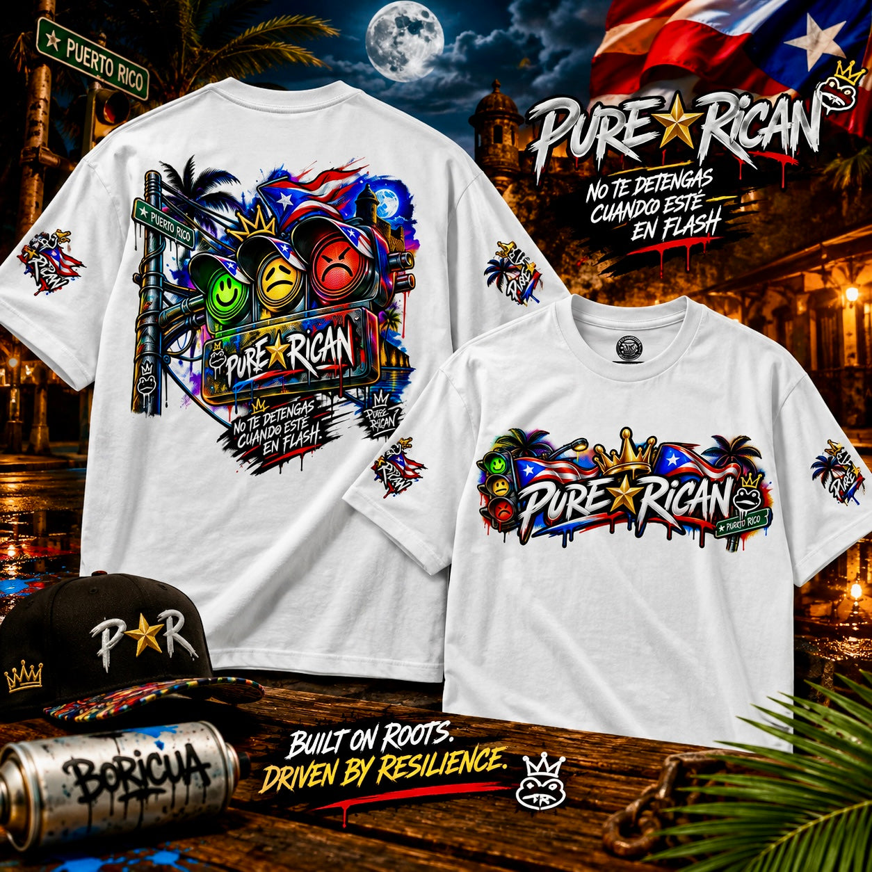 Pure⭐️Rican Don’t Stop When Flashing | Puerto Rico Street Signal Graphic Tee