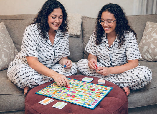 Pure⭐️Rican All-Over Print Satin Pajama Pants – Signature Logo Cream Edition