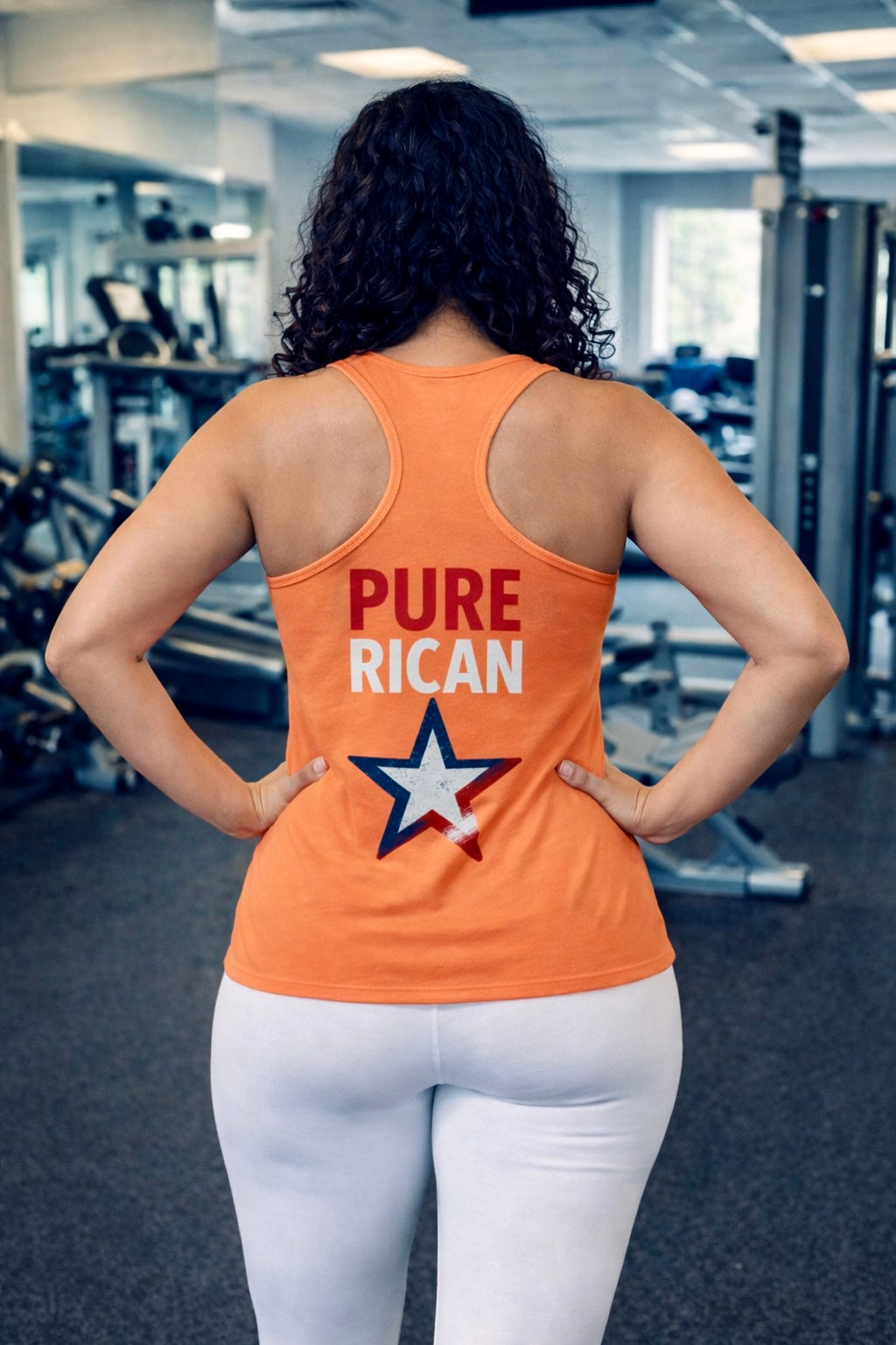 Pure⭐️Rican Women’s workout fitted racerback tank top Edition
