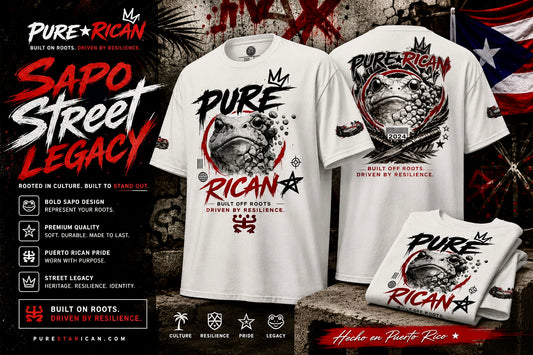 Pure⭐️Rican Sapo Street Legacy Tee Puerto Rican Heritage Shirt