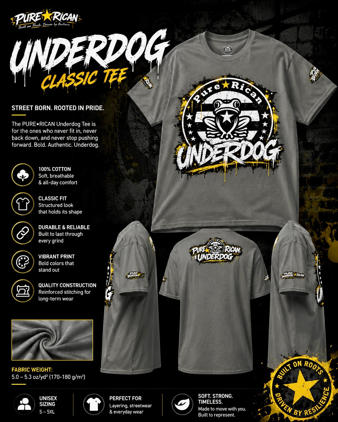PURE⭐️RICAN Underdog Unisex Classic Tee