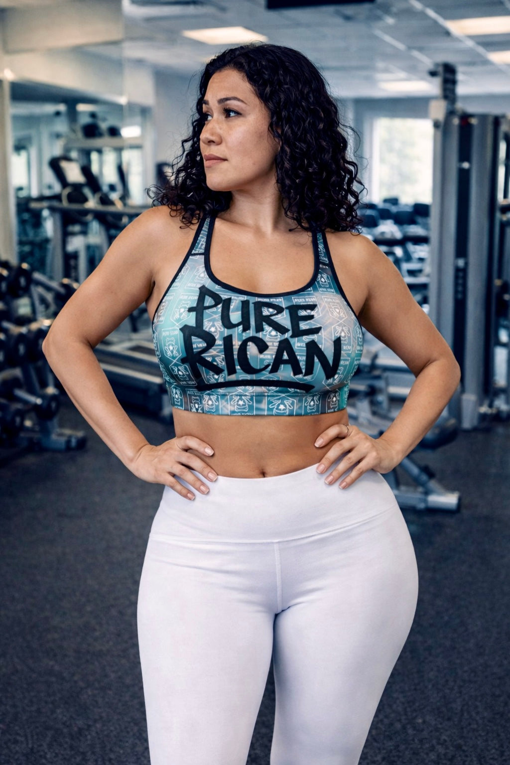 Pure⭐️Rican All Over Print Women's Padded Sports Bra Edition