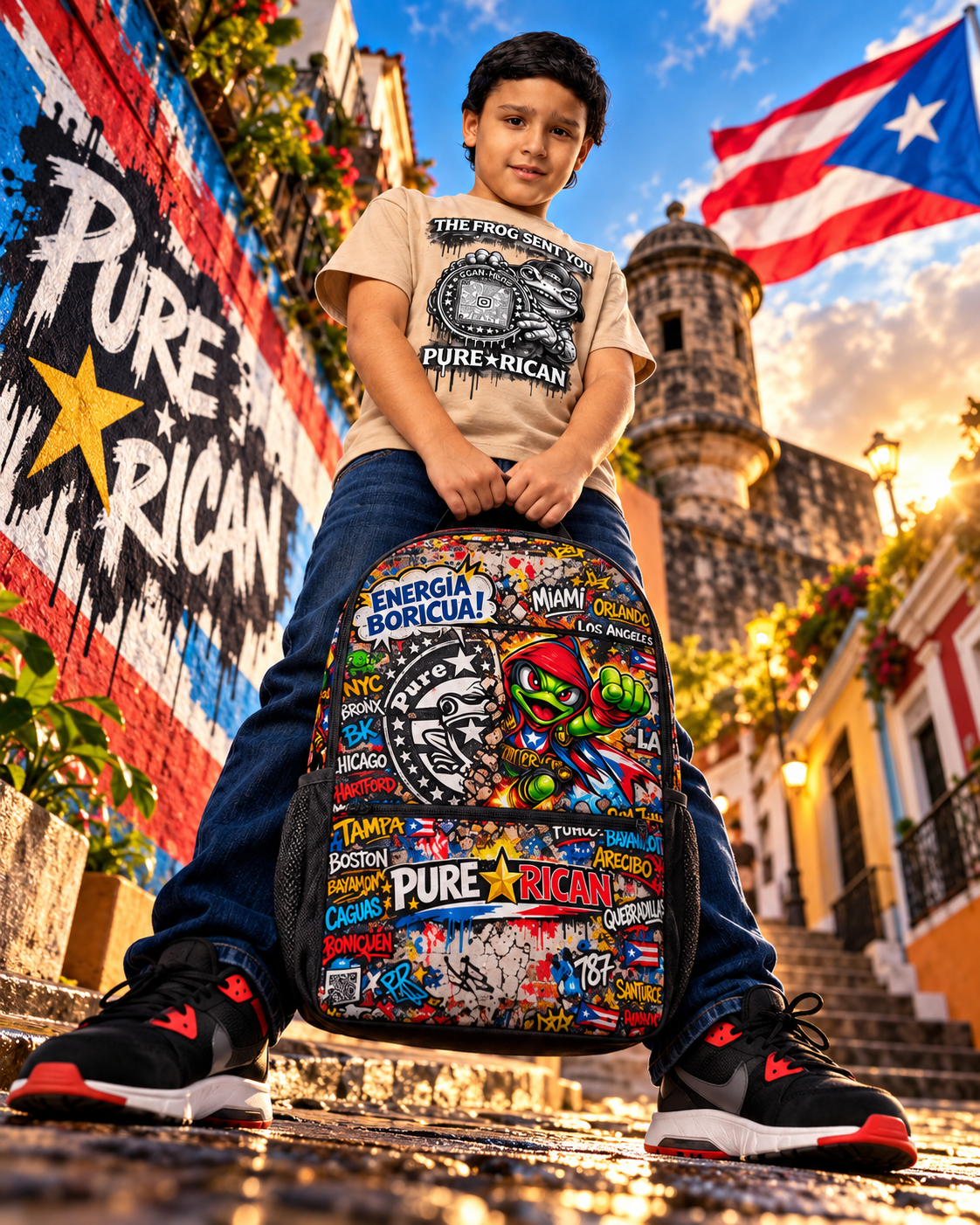 Pure⭐️Rican “Energía Boricua” Backpack | Puerto Rican Travel & Everyday Bag