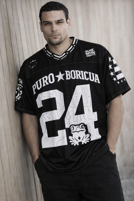 Pure⭐️Rican Black Ice Football Jersey – Puerto Rican Premium Athletic Edition