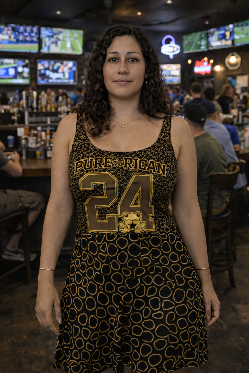 Pure⭐️Rican Oro Sapo Skin Sleeveless Fit & Flare Dress