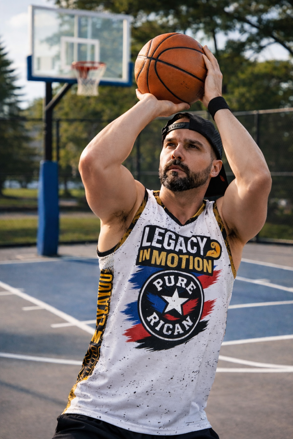 Pure Rican Legacy in Motion basketball jersey Edition