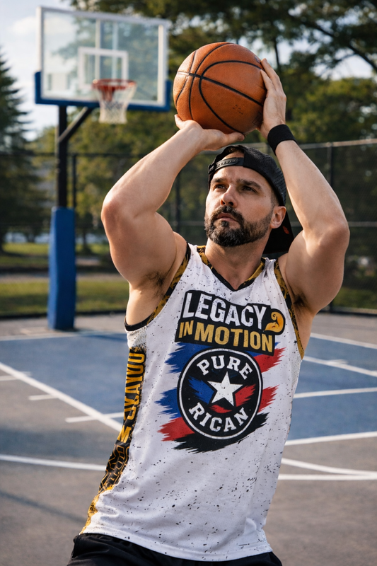 Pure Rican Legacy in Motion basketball jersey Edition