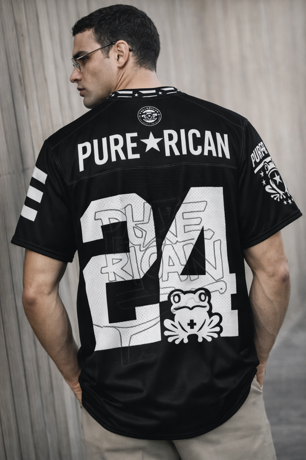 Pure⭐️Rican Black Ice Football Jersey – Puerto Rican Premium Athletic Edition