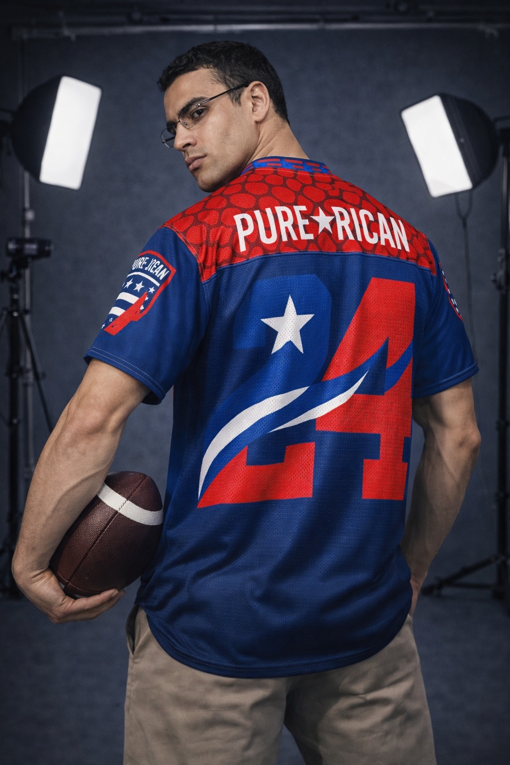 Pure⭐️Rican "La Bandera/Sapo skin" football jersey Edition