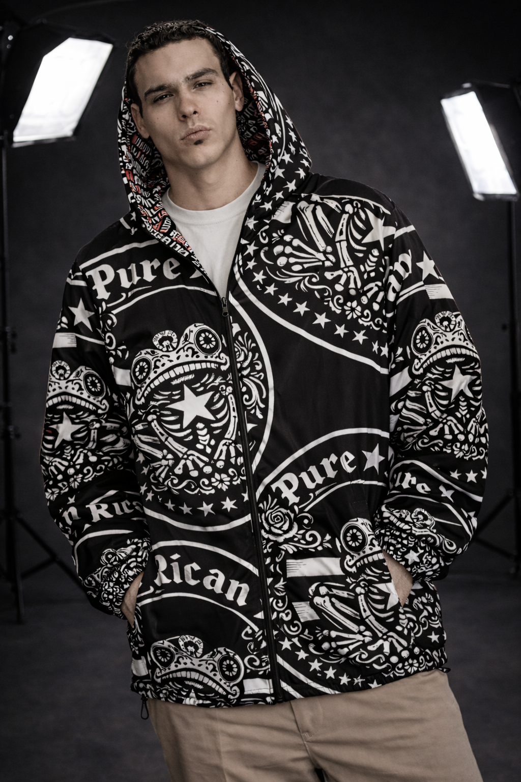 Pure⭐️Rican Día de los Muertos Sapo Concho Windbreaker