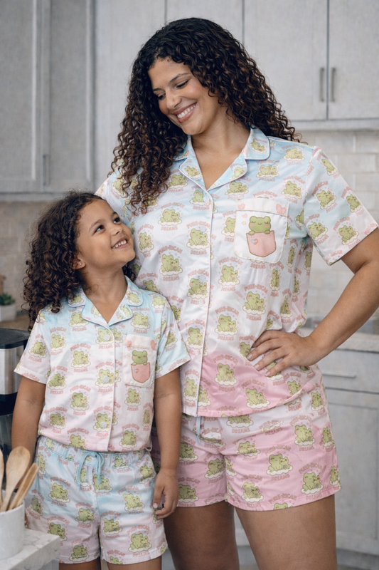 Pure⭐️Rican Mommy and Baby Dreamy All-over print short sleeve pajama top Edition