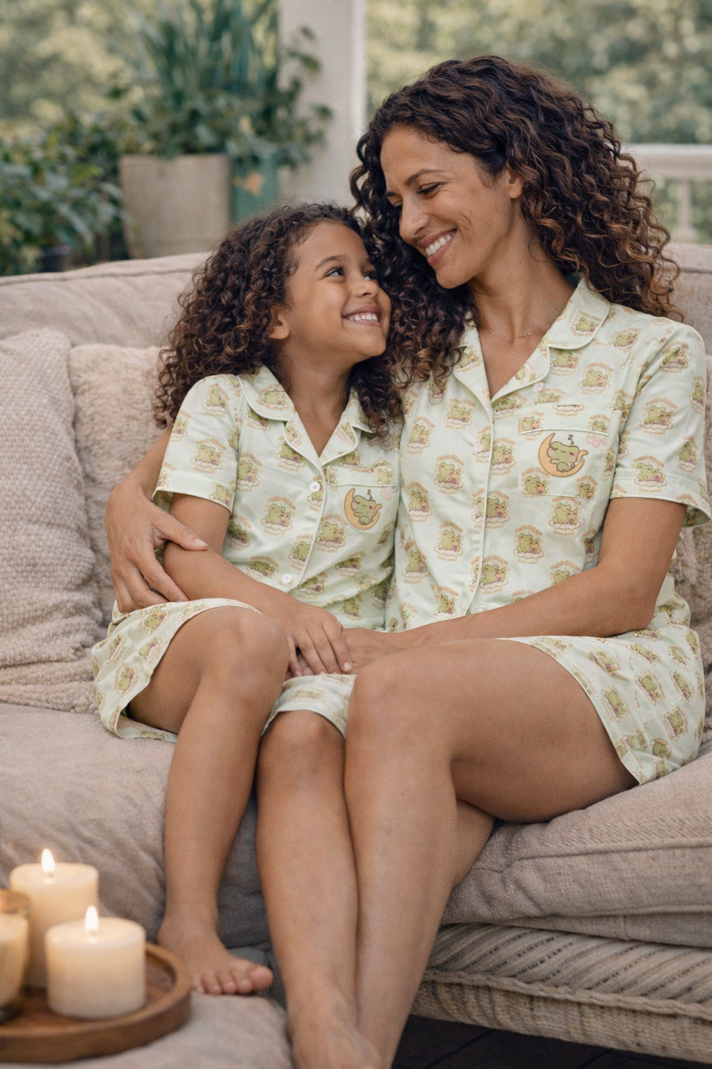 Pure⭐️Rican Mommy & Baby Dreamy Pajama Top – Women’s Mint Green Short Sleeve Edition