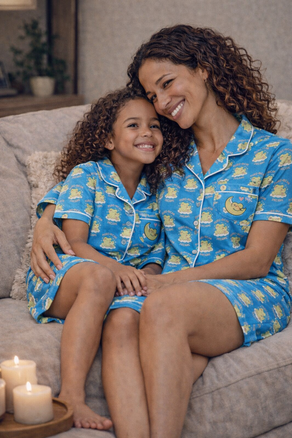 Pure⭐️Rican Satin Pajama Shorts – Sky Blue