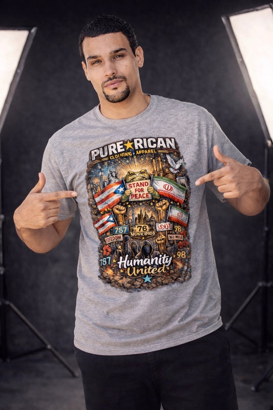 pure-rican-humanity-united-shirt-model.jpg