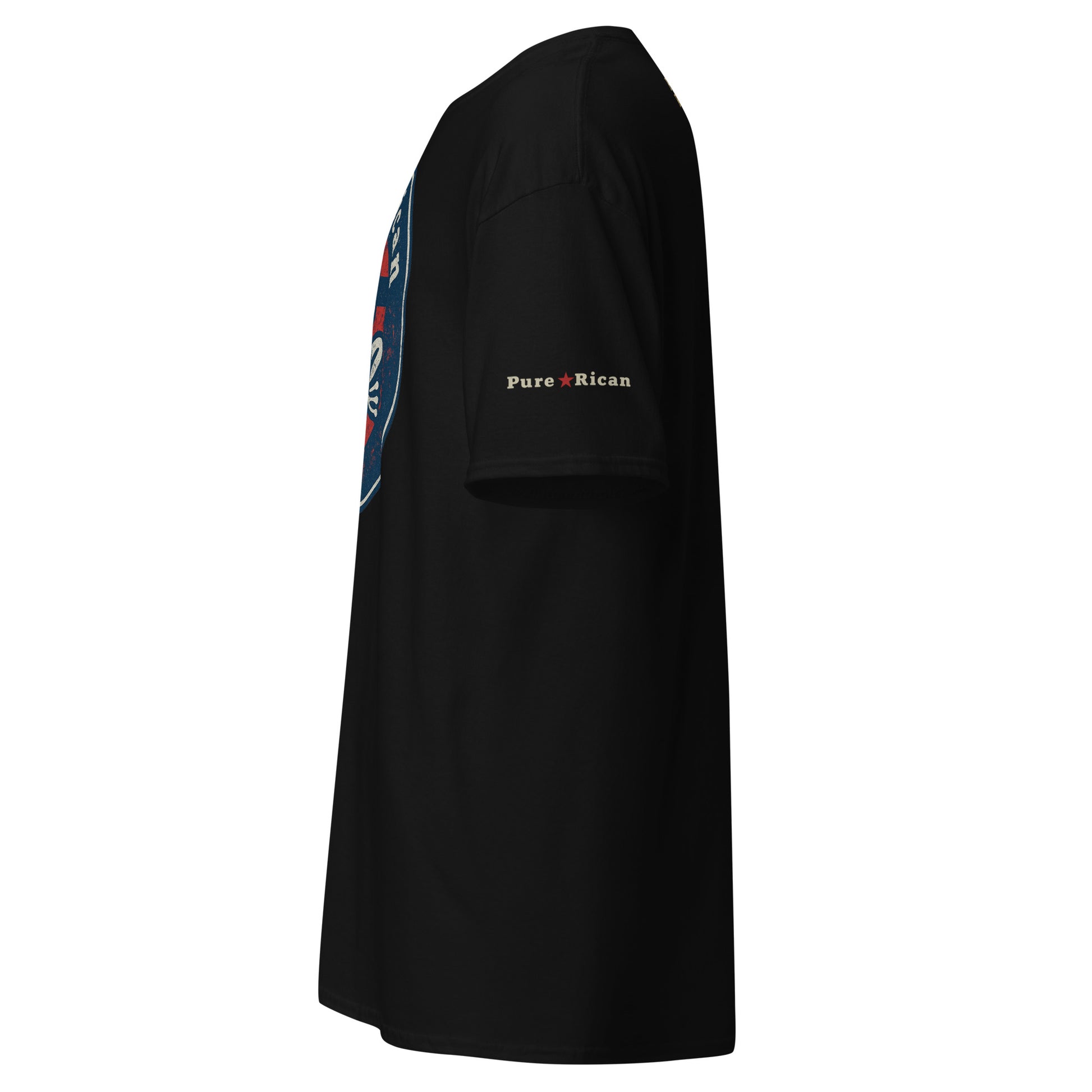 Pure⭐️Rican BorinquéN tee left side angle – island cultural tee