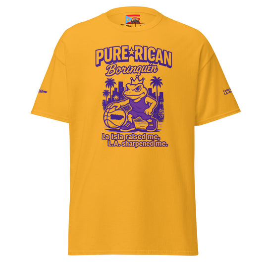 Pure⭐️Rican Born to Ball purple and gold t-shirt – Puerto Rican athletic streetwear