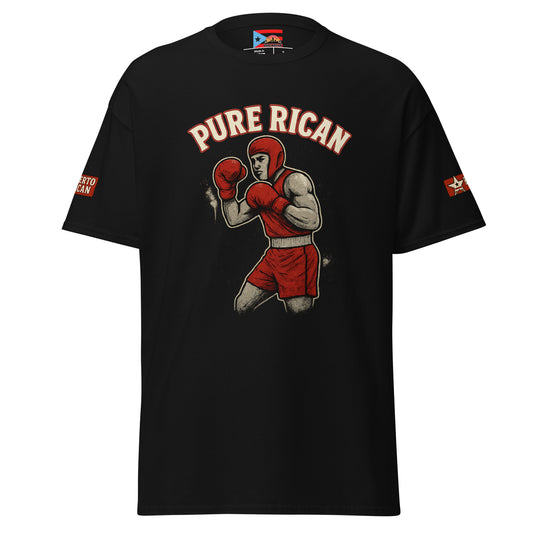 Pure⭐️Rican Boxing Classic tee front view – Puerto Rican boxing streetwear