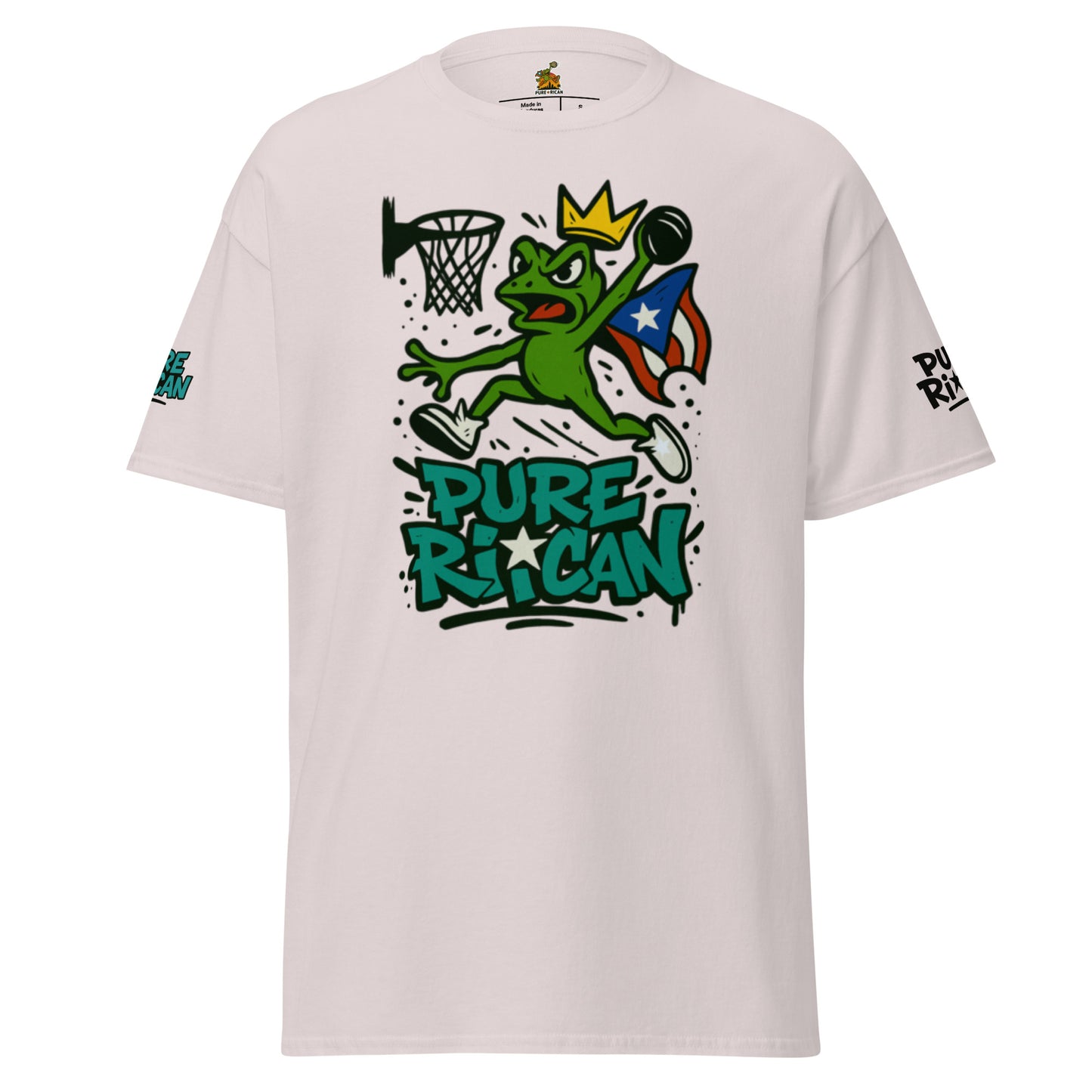 Pure⭐️Rican El Sapo Baller tee front view – Puerto Rican baller design