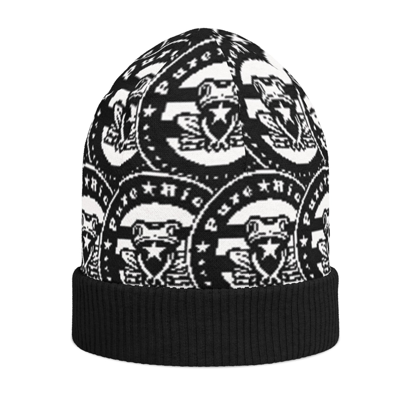 Pure⭐️Rican Emblem knitted detail close-up – emblem design and knit texture