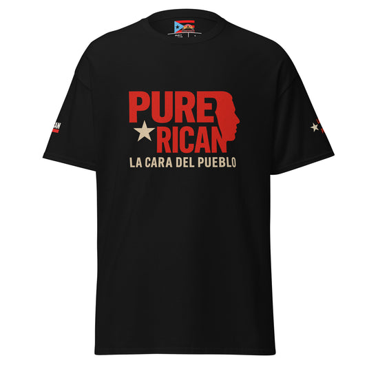 Pure⭐️Rican Heritage Face tee front view – Puerto Rican cultural face design