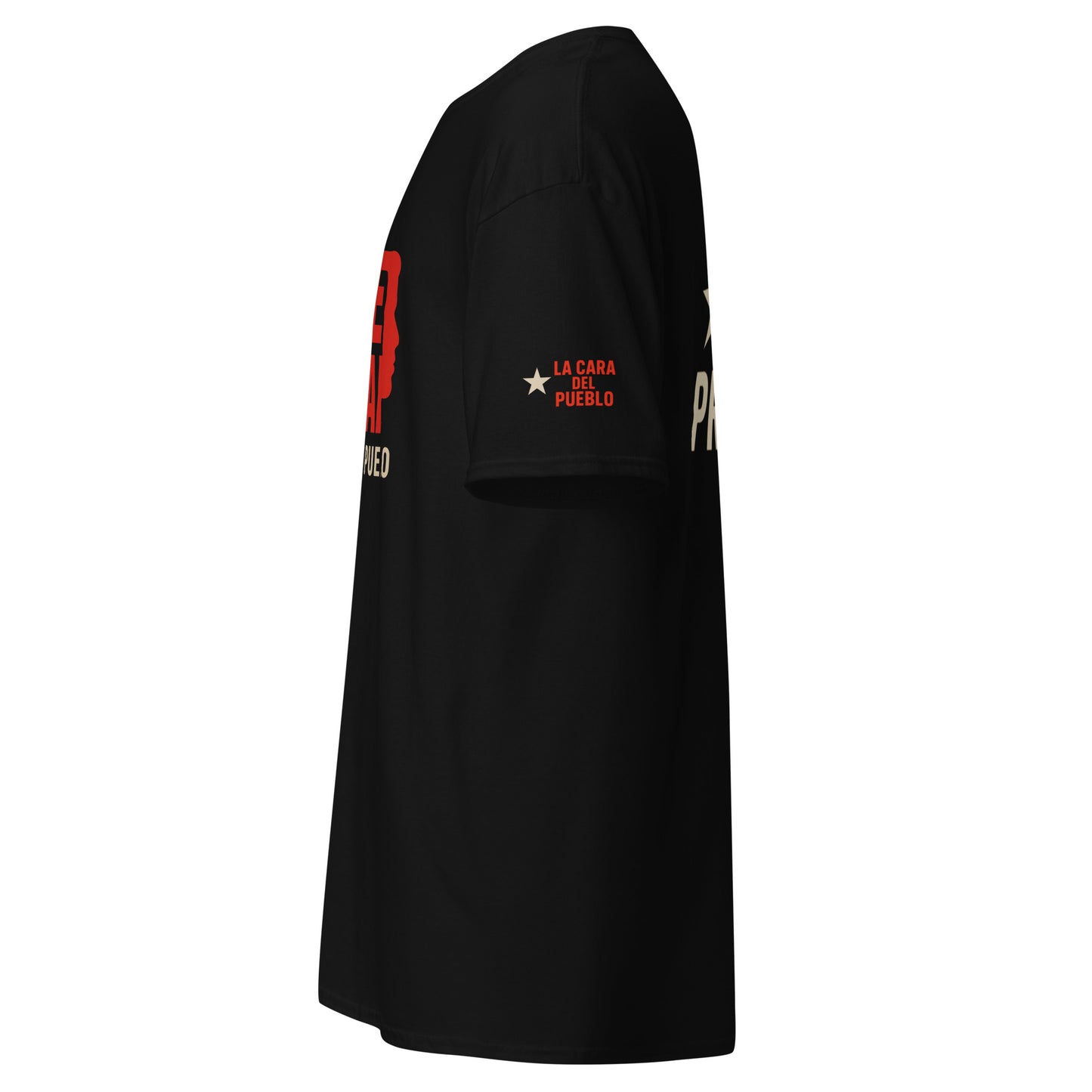 Pure⭐️Rican Heritage Face tee left side angle – Puerto Rican identity shirt