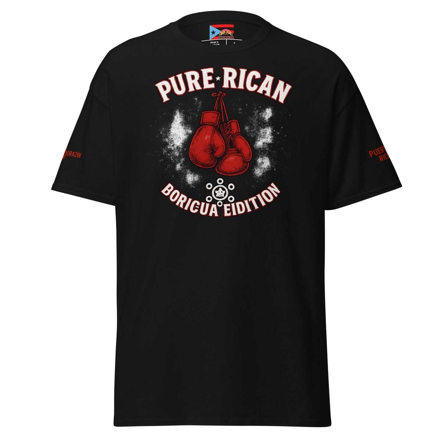 Pure⭐️Rican Knockout tee front view – Puerto Rican boxing streetwear