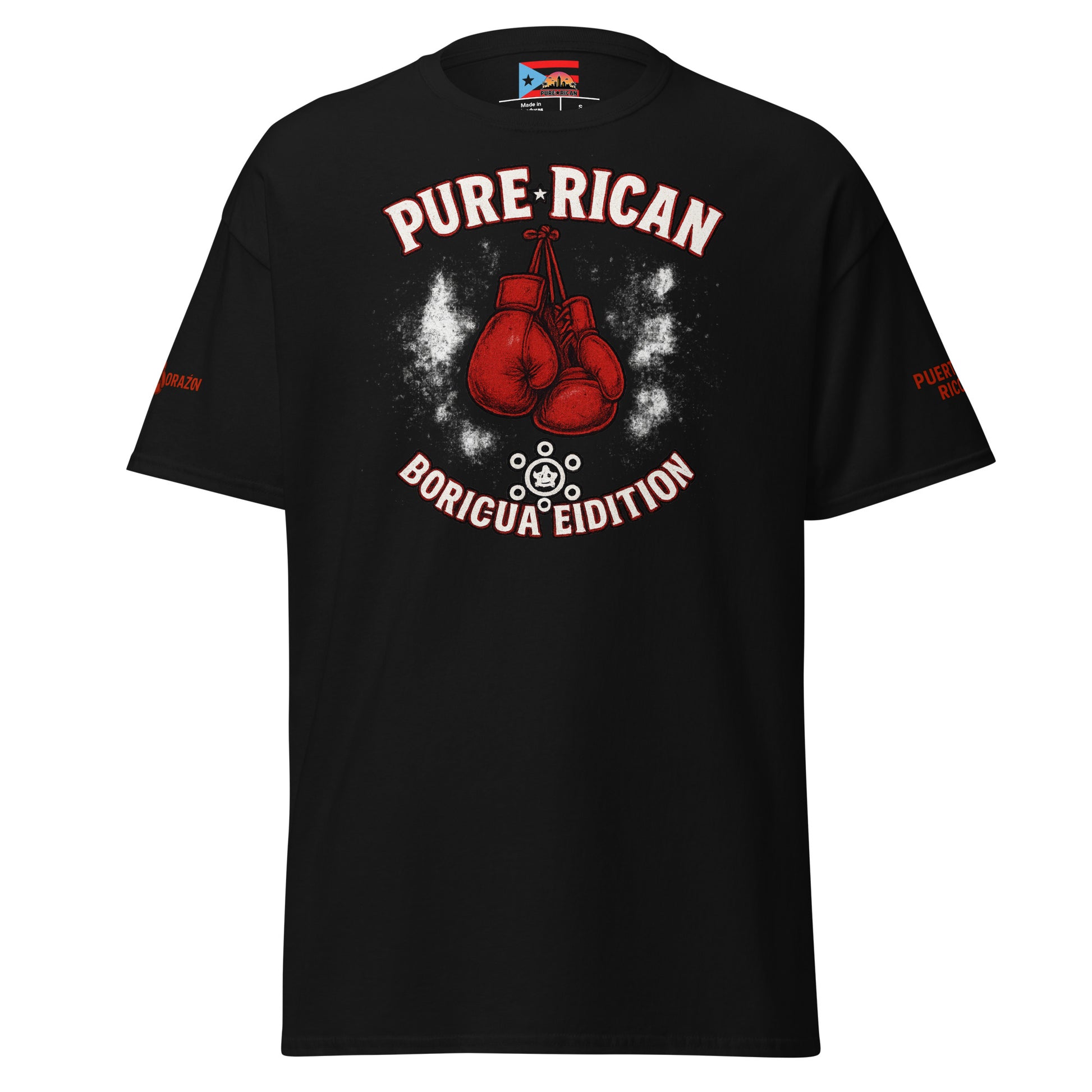 Pure⭐️Rican Knockout tee front view – Puerto Rican boxing streetwear