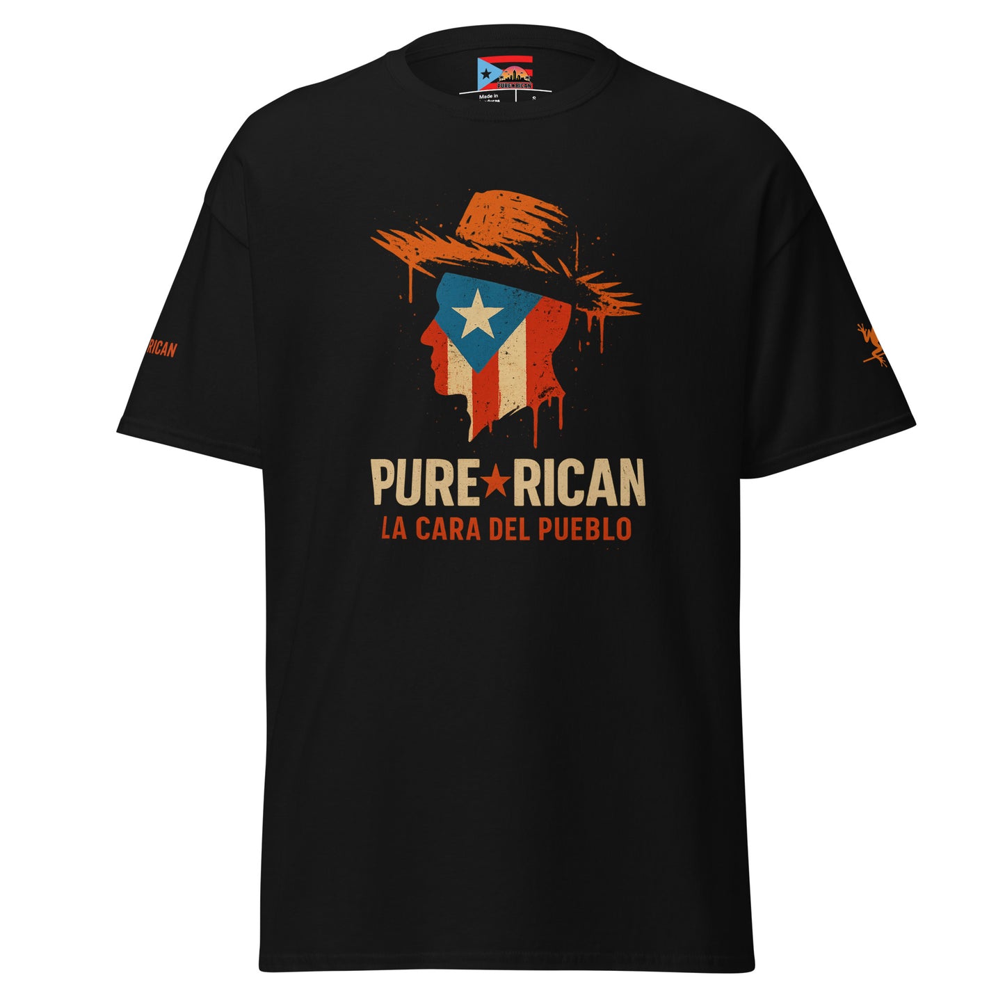 Pure⭐️Rican La Sangre Del Pueblo tee front view – Puerto Rican heritage design