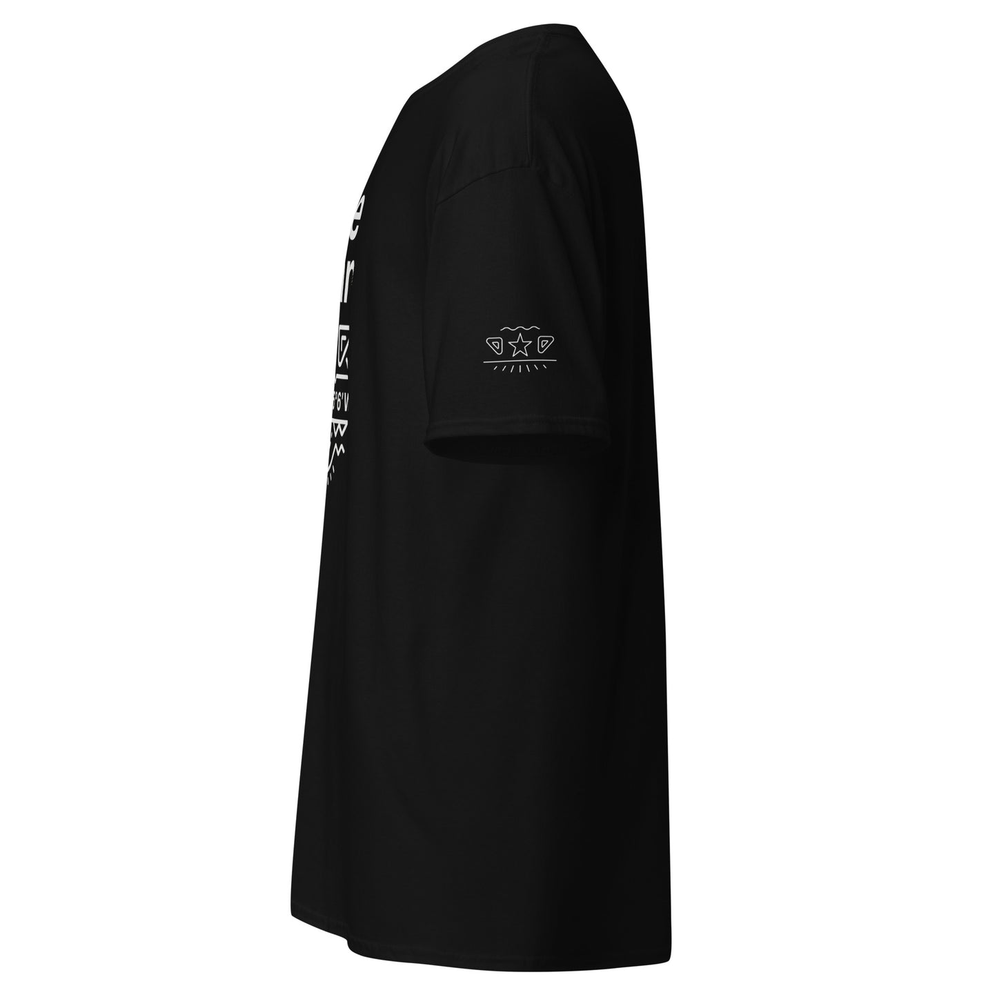 Pure⭐️Rican Latitude, Altitude tee left side angle – island lifestyle tee