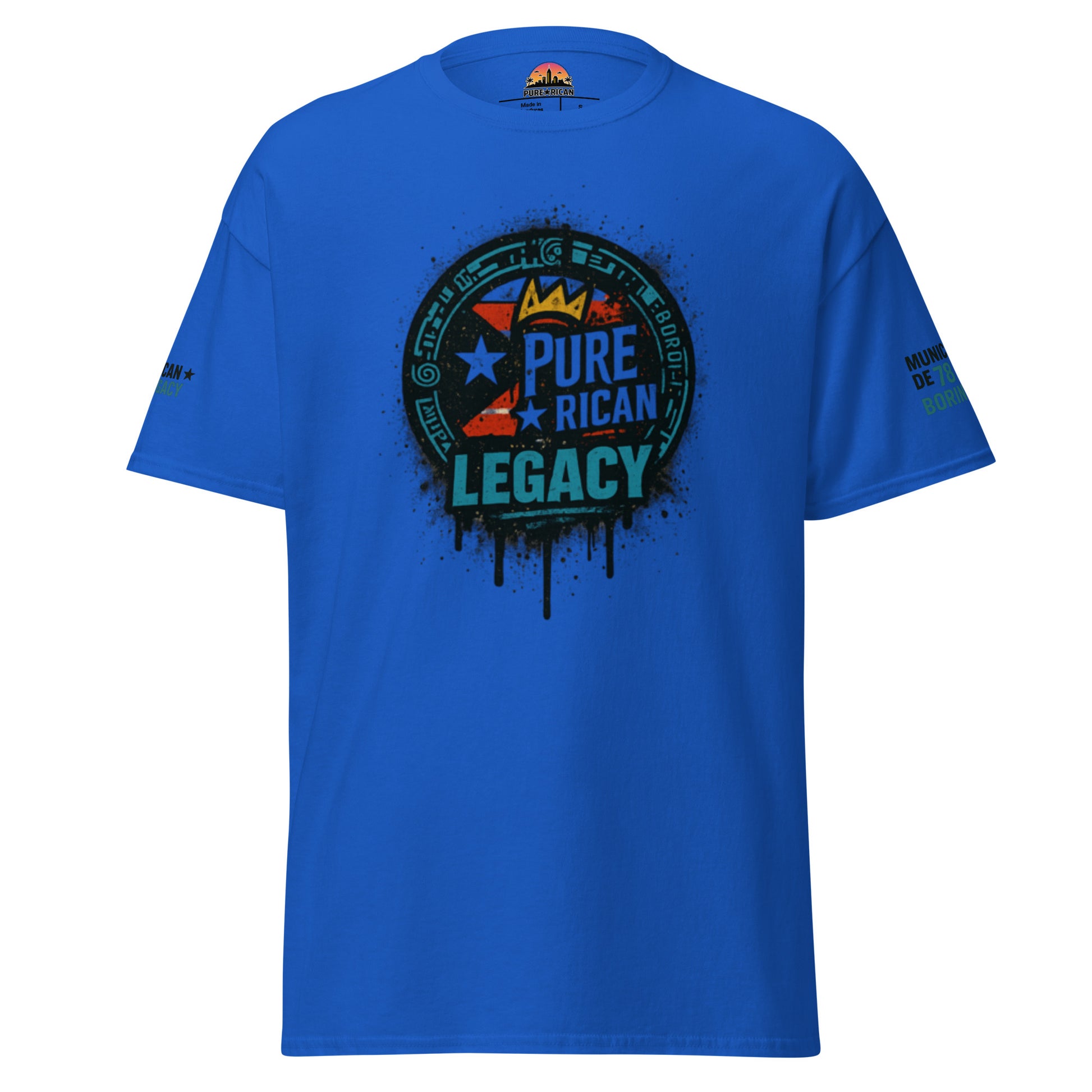 Pure⭐️Rican Legacy tee front view – Puerto Rican heritage streetwear